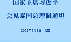 新华社权威快报 | 习近平会见泰国总理佩通坦